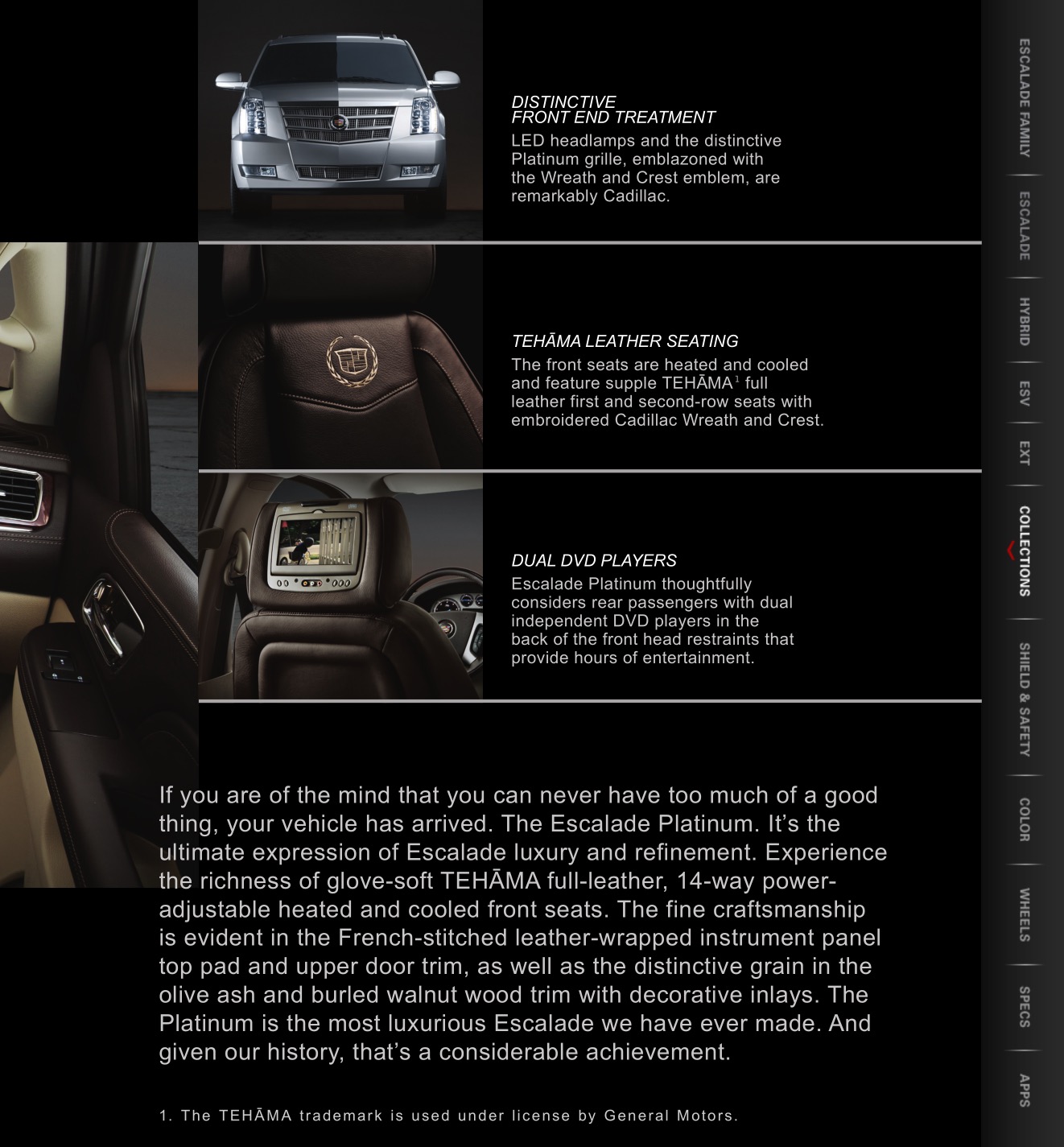 2012 Cadillac Escalade Brochure Page 4